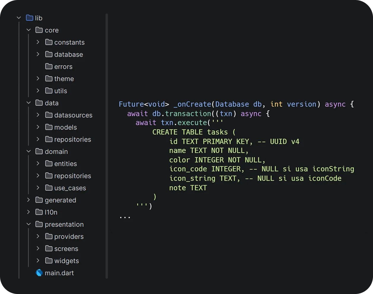 Captura de pantalla del proyecto Personal Tracker (en desarrollo)